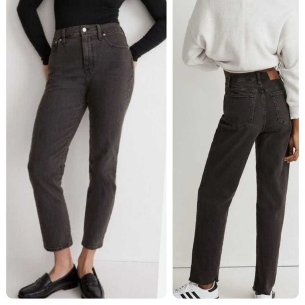 Madewell Perfect Vintage High Rise Jeans Black Lunar Wash Size 24